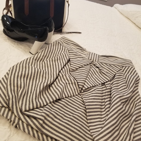 Anthropology black and cream skirt